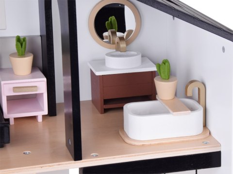 Nowoczesny Drewniany Domek dla Lalek w Stylu LOFT + lalki meble ZA5073 Nowoczesny Drewniany Domek dla Lalek w Stylu LOFT + lalki meble ZA5073