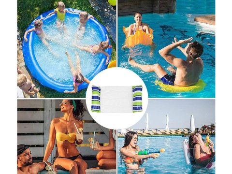 Dmuchany zielony Materac do pływania Hamak wodny na basen i plażę SP0759 Dmuchany zielony Materac do pływania Hamak wodny na basen i plażę SP0759