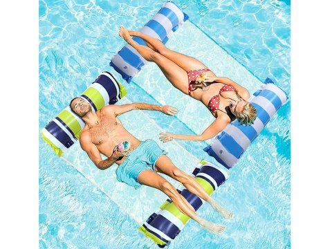 Dmuchany zielony Materac do pływania Hamak wodny na basen i plażę SP0759 Dmuchany zielony Materac do pływania Hamak wodny na basen i plażę SP0759