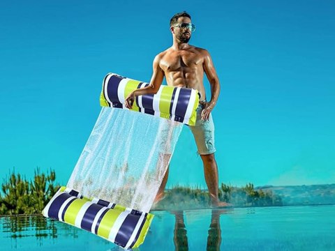 Dmuchany zielony Materac do pływania Hamak wodny na basen i plażę SP0759 Dmuchany zielony Materac do pływania Hamak wodny na basen i plażę SP0759
