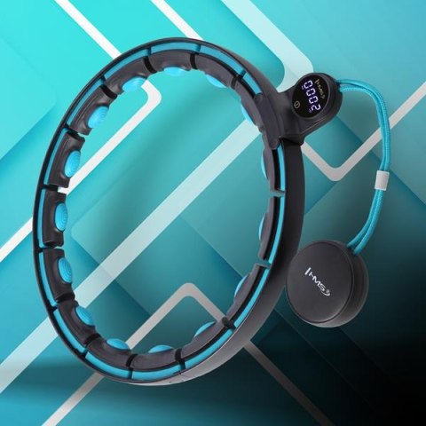 HMS HHM17 HULA HOP BLACK/TURQUOISE Z MAGNESAMI I OBCIĄŻNIKIEM + LICZNIK HMS HMS HHM17 HULA HOP BLACK/TURQUOISE Z MAGNESAMI I OBCIĄŻNIKIEM + LICZNIK HMS