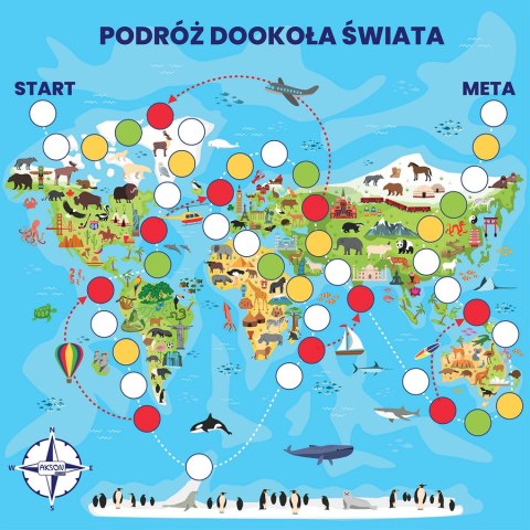 Mata Gra planszowa PODRÓŻ DOOKOŁA ŚWIATA XXL Mata Gra planszowa PODRÓŻ DOOKOŁA ŚWIATA XXL