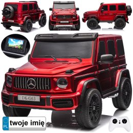 Auto na akumulator Mercedes G klasa 63 AMG 4x4 Panel Radio 2osoby PA0309 CZERWONY