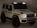 Auto na akumulator Mercedes G klasa 63 AMG 4x4 Panel Radio 2osoby PA0309 BIAŁY