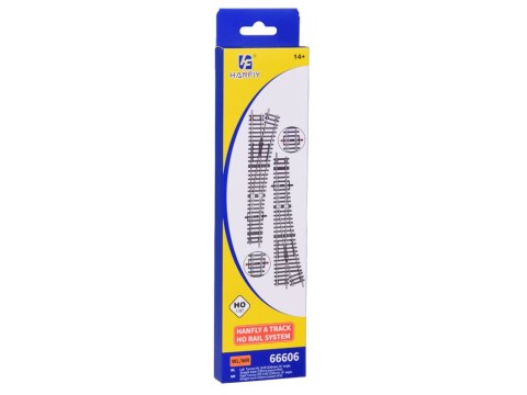 Tory metalowe do kolejki zwrotnica rozjazdy rozstaw 17mm H0 1:87 RC0649 Tory metalowe do kolejki zwrotnica rozjazdy rozstaw 17mm H0 1:87 RC0649