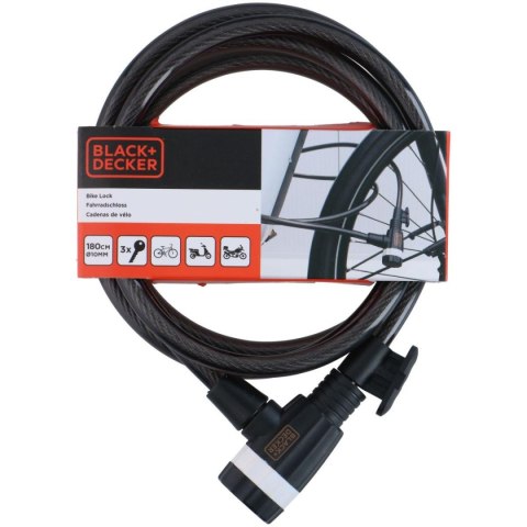ZAPIĘCIE ROWEROWE LINKA NA ZAMEK 10x1800MM Z UCHWYTEM BLACK+DECKER ZAPIĘCIE ROWEROWE LINKA NA ZAMEK 10x1800MM Z UCHWYTEM BLACK+DECKER