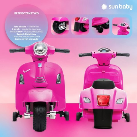 Jeździk akumulatorowy Scooter Vespa fuksja Jeździk akumulatorowy Scooter Vespa fuksja