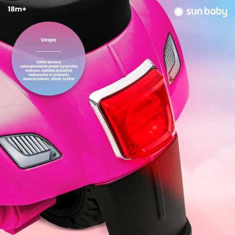 Jeździk akumulatorowy Scooter Vespa fuksja Jeździk akumulatorowy Scooter Vespa fuksja