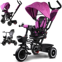 Rowerek trójkołowy Tiny Bike 3w1 różowy z daszkiem SP0650 różowy