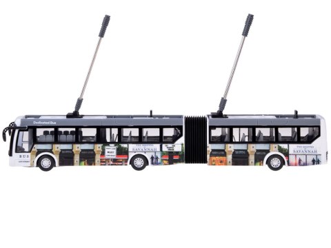 Trolejbus zdalnie sterowany na pilota 36 cm autobus miejscki RC0673 Trolejbus zdalnie sterowany na pilota 36 cm autobus miejscki RC0673