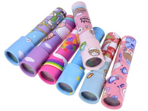 Kolorowy KALEJDOSKOP dla dzieci obracany kolorowe wzory 15cm ZA4389 Kolorowy KALEJDOSKOP dla dzieci obracany kolorowe wzory 15cm ZA4389