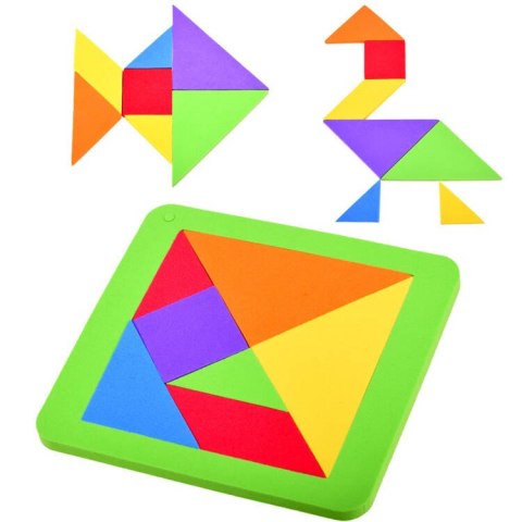 Puzzle piankowe układanka logiczna tangram wielokolorowa układanka ZA3343