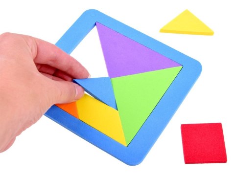 Puzzle piankowe układanka logiczna tangram wielokolorowa układanka ZA3343 Puzzle piankowe układanka logiczna tangram wielokolorowa układanka ZA3343
