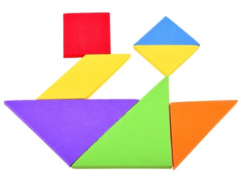 Puzzle piankowe układanka logiczna tangram wielokolorowa układanka ZA3343 Puzzle piankowe układanka logiczna tangram wielokolorowa układanka ZA3343