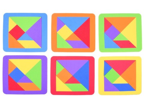 Puzzle piankowe układanka logiczna tangram wielokolorowa układanka ZA3343 Puzzle piankowe układanka logiczna tangram wielokolorowa układanka ZA3343