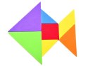 Puzzle piankowe układanka logiczna tangram wielokolorowa układanka ZA3343