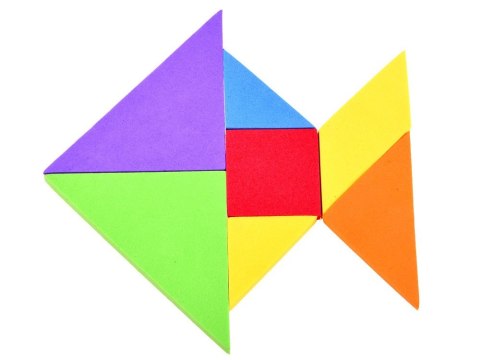 Puzzle piankowe układanka logiczna tangram wielokolorowa układanka ZA3343 Puzzle piankowe układanka logiczna tangram wielokolorowa układanka ZA3343