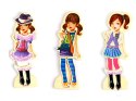 Drewniane Puzzle magnetyczne Ubranka Moda stylizacje 4 modelki ZA4807