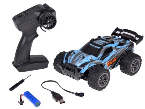 Autko zdalnie sterowane RAPID MONSTER na pilota + podświetlenie RC0682 Autko zdalnie sterowane RAPID MONSTER na pilota + podświetlenie RC0682