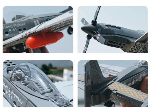 Klocki techniczne samolot bojowy P-51 Fighter 256 ele ZA4624 Klocki techniczne samolot bojowy P-51 Fighter 256 ele ZA4624