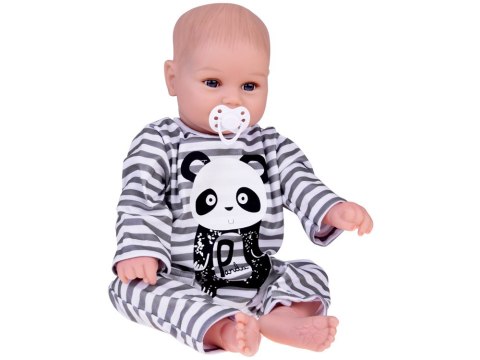 Urocza miękka Lalka Chłopiec 45cm jak żywa ubrana kombinezon Panda ZA5358 Urocza miękka Lalka Chłopiec 45cm jak żywa ubrana kombinezon Panda ZA5358