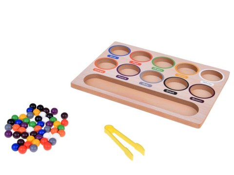 Kolorowe Kulki Układanka Montessori Mozaika Sorter nauka kolorów ZA5329 Kolorowe Kulki Układanka Montessori Mozaika Sorter nauka kolorów ZA5329