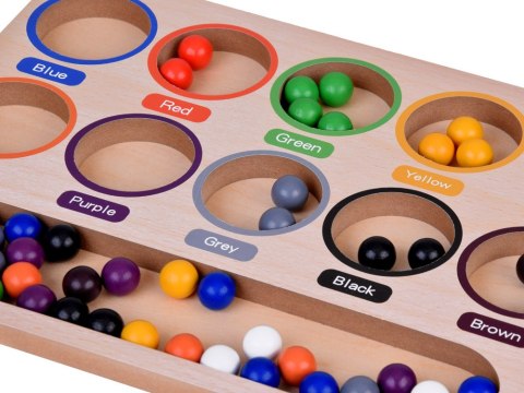 Kolorowe Kulki Układanka Montessori Mozaika Sorter nauka kolorów ZA5329 Kolorowe Kulki Układanka Montessori Mozaika Sorter nauka kolorów ZA5329