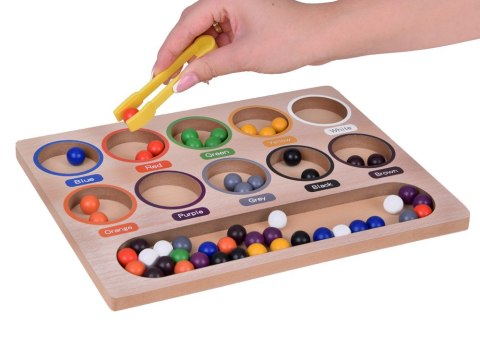 Kolorowe Kulki Układanka Montessori Mozaika Sorter nauka kolorów ZA5329 Kolorowe Kulki Układanka Montessori Mozaika Sorter nauka kolorów ZA5329