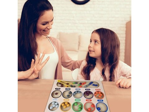 Kolorowe Kulki Układanka Montessori Mozaika Sorter nauka kolorów ZA5329 Kolorowe Kulki Układanka Montessori Mozaika Sorter nauka kolorów ZA5329