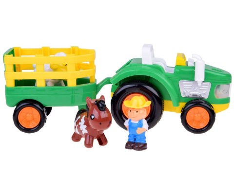 Traktor z przyczepą Farmer i zwierzątka dźwięk + światło ZA5390 Traktor z przyczepą Farmer i zwierzątka dźwięk + światło ZA5390