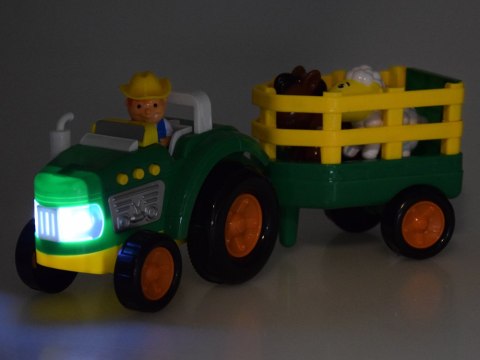 Traktor z przyczepą Farmer i zwierzątka dźwięk + światło ZA5390 Traktor z przyczepą Farmer i zwierzątka dźwięk + światło ZA5390