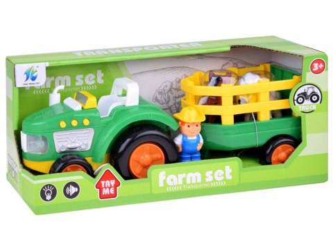 Traktor z przyczepą Farmer i zwierzątka dźwięk + światło ZA5390 Traktor z przyczepą Farmer i zwierzątka dźwięk + światło ZA5390