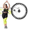 HMS ZESTAW HULA HOP HHW12 BLACK Z WYPUSTKAMI I OBCIĄŻNIKIEM HMS + PAS BR163 BLACK PLUS SIZE