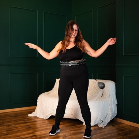 HMS ZESTAW HULA HOP HHW12 BLACK Z WYPUSTKAMI I OBCIĄŻNIKIEM HMS + PAS BR163 BLACK PLUS SIZE HMS ZESTAW HULA HOP HHW12 BLACK Z WYPUSTKAMI I OBCIĄŻNIKIEM HMS + PAS BR163 BLACK PLUS SIZE