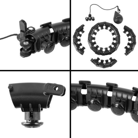 HMS ZESTAW HULA HOP HHW12 BLACK Z WYPUSTKAMI I OBCIĄŻNIKIEM HMS + PAS BR163 BLACK PLUS SIZE HMS ZESTAW HULA HOP HHW12 BLACK Z WYPUSTKAMI I OBCIĄŻNIKIEM HMS + PAS BR163 BLACK PLUS SIZE