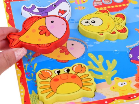 Puzzle drewniane układanka rybki podwodny świat 8 ele ZA5254 Puzzle drewniane układanka rybki podwodny świat 8 ele ZA5254