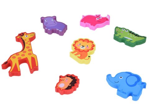 Drewniane puzzle układanka zwierzątka safari 7ele dopasuj kształty ZA5256 Drewniane puzzle układanka zwierzątka safari 7ele dopasuj kształty ZA5256