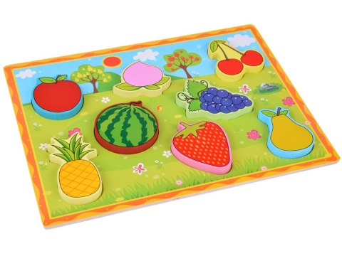 Układanka drewniana edukacyjne puzzle OWOCE dopasuj 8 ele ZA5255 Układanka drewniana edukacyjne puzzle OWOCE dopasuj 8 ele ZA5255