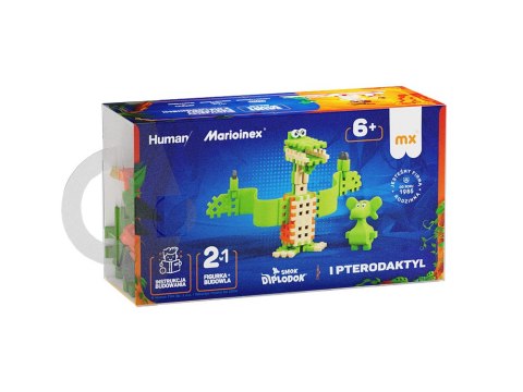 Marioinex Diplodok i Pterodaktyl klocki mini wafle 60 el + figurka ZA5499 Marioinex Diplodok i Pterodaktyl klocki mini wafle 60 el + figurka ZA5499