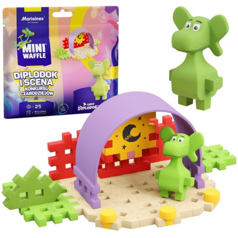 Marioinex klocki Smok Diplodok i Scena 25ele figurka Mini waffle ZA5498 Marioinex klocki Smok Diplodok i Scena 25ele figurka Mini waffle ZA5498