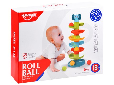 Tor Zjeżdżalnia Piramidka Słonik z kulkami ZA3805 Tor Zjeżdżalnia Piramidka Słonik z kulkami ZA3805