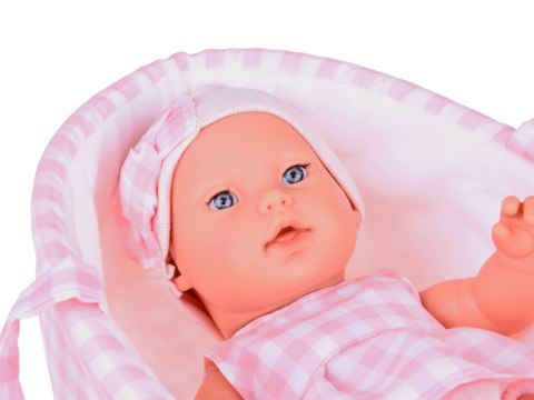 Bobas Lalka Noworodek ubrana różowa czapka sukienka maskotka królik ZA5007 RO Bobas Lalka Noworodek ubrana różowa czapka sukienka maskotka królik ZA5007 RO
