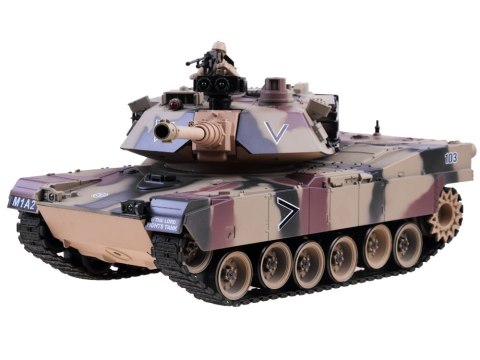 Duży zdalnie sterowany CZOŁG US M1A2 na pilota strzela 1:18 RC0252MO Duży zdalnie sterowany CZOŁG US M1A2 na pilota strzela 1:18 RC0252MO