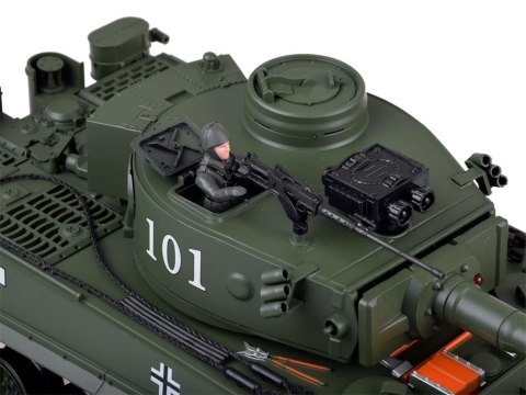 Duży zdalnie sterowany CZOŁG na pilota German Tiger 45cm strzela RC0252ZI Duży zdalnie sterowany CZOŁG na pilota German Tiger 45cm strzela RC0252ZI