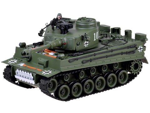 Duży zdalnie sterowany CZOŁG na pilota German Tiger 45cm strzela RC0252ZI Duży zdalnie sterowany CZOŁG na pilota German Tiger 45cm strzela RC0252ZI