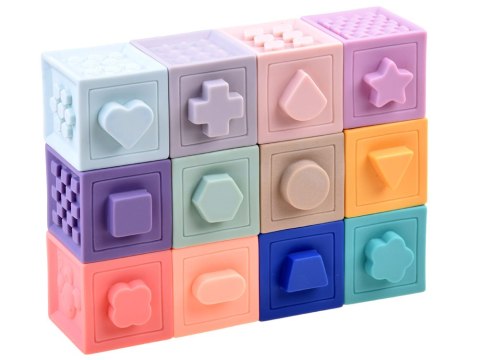 Miękkie sensoryczne klocki maluszka 12 szt. ZA3928 Miękkie sensoryczne klocki maluszka 12 szt. ZA3928
