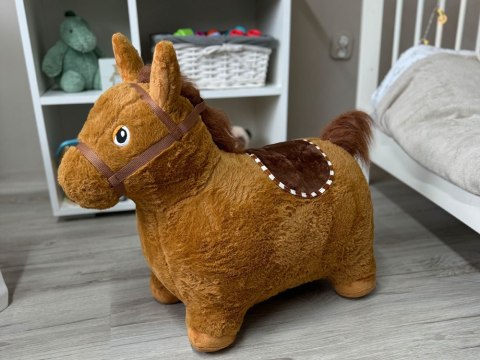 Pompowany konik skoczek pluszowy do skakania dla dziecka pompka ZA5443 CB Pompowany konik skoczek pluszowy do skakania dla dziecka pompka ZA5443 CB