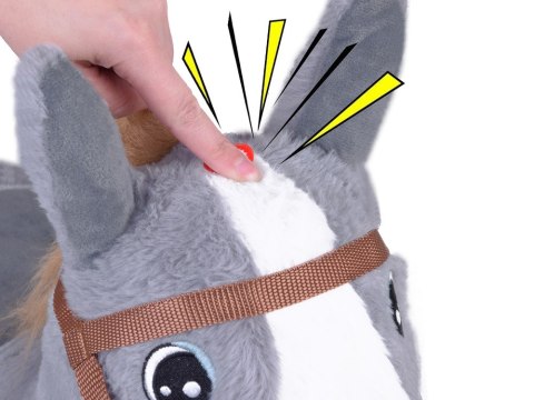 Pompowany konik skoczek pluszowy do skakania dla dziecka pompka ZA5443 SZ Pompowany konik skoczek pluszowy do skakania dla dziecka pompka ZA5443 SZ