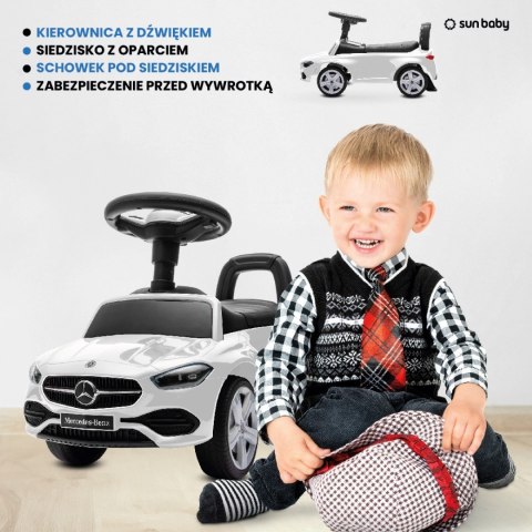 Jeździk dla dziecka, pchacz, chodzik, Mercedes C-Class biały Jeździk dla dziecka, pchacz, chodzik, Mercedes C-Class biały