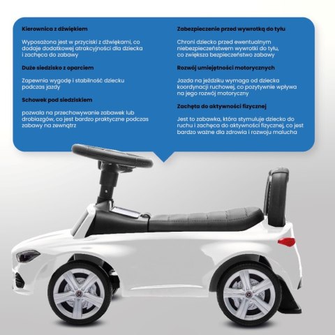 Jeździk dla dziecka, pchacz, chodzik, Mercedes C-Class biały Jeździk dla dziecka, pchacz, chodzik, Mercedes C-Class biały